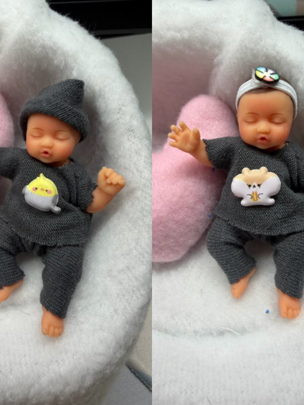 Handmade Mini ZURU Baby Doll Outfit | 2.5 Inch Doll Clothes Set -Dark Gray Color